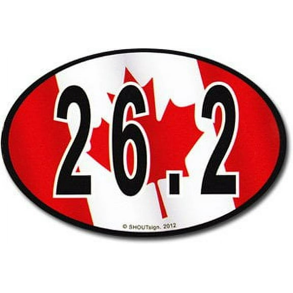Canada Wavy Oval Marathon Sticker