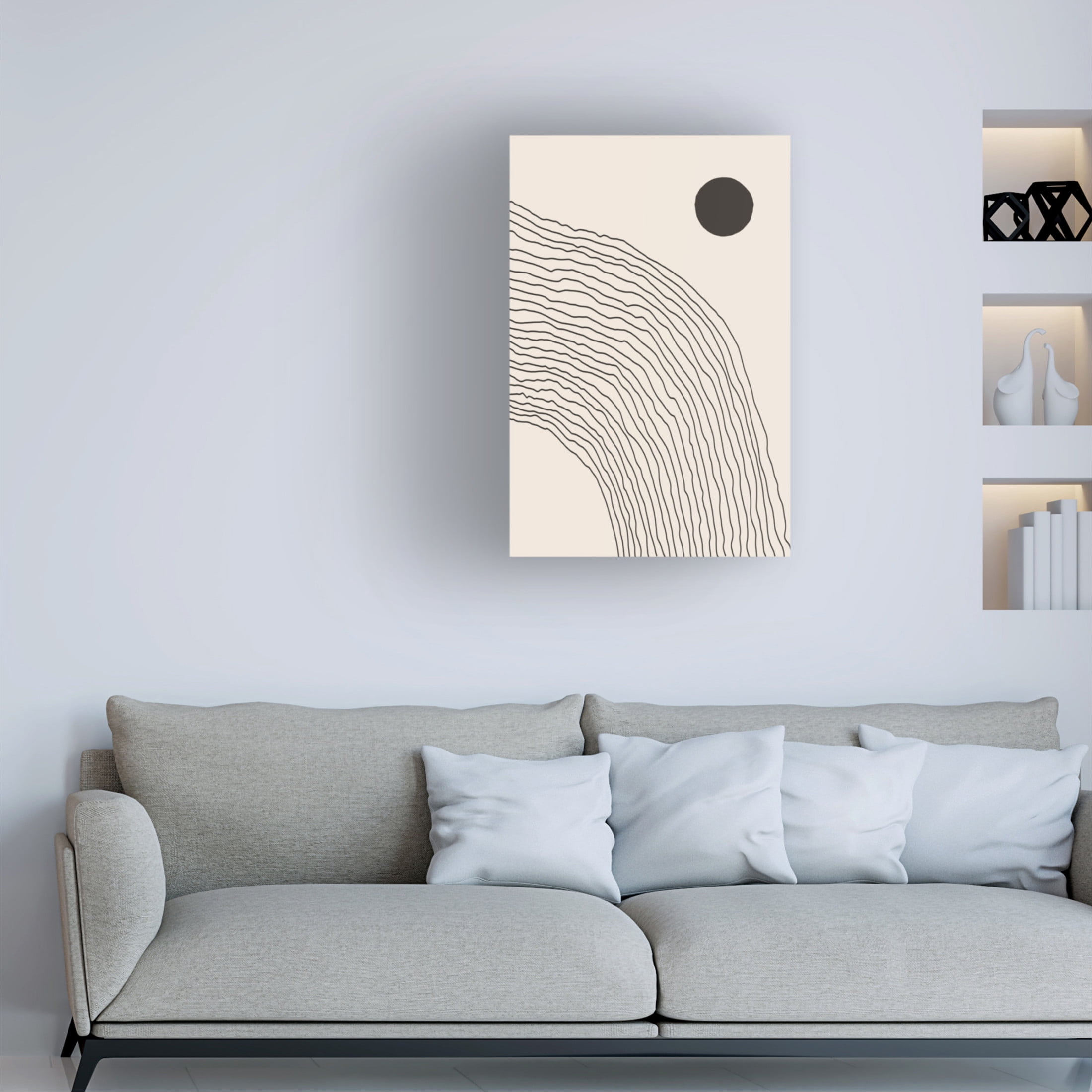 Trademark Fine Art jay stanley  Boho Lines Series 5 Canvas Wall Art