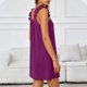 thumbnail image 5 of TaTaai Ladies Fashion Square Neck Sleeveless Solid Color Ruched Dress Elegant Casual Style Soft Breathable Stretchy Dress Ideal for Daily Wear and All Occasions Gift, 5 of 6
