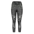 FNFYFH Denim Leggings Plus Size for Women Tummy Waisted Jeans with
