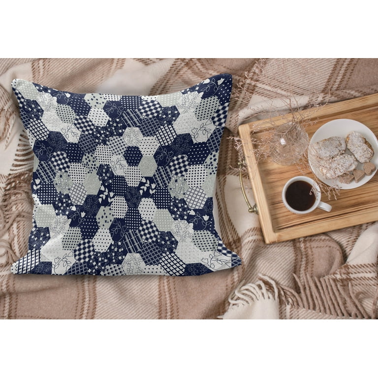 Navy blue fluffy pillow 2025