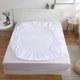 thumbnail image 4 of Sábana bajera ajustable, 180 x 200 cm, funda de 30 cm, protector de colchón de poliéster, blanco, 4 of 5