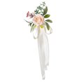thumbnail image 3 of Respaldo de silla Pasillo de flores Arreglo floral de banco Flores artificiales Silla de pasillo champán, 3 of 9