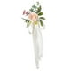 thumbnail image 3 of Silla de boda rústica con flores, decoración para pasillo de boda, banco creativo al aire libre con flores champán, 3 of 9