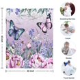 thumbnail image 4 of Purple Butterfly Flower Butterfly Pattern Blanket,Comfortable Soft Flannel Throw Blanket,All Season,Warm Lightweight Blankets for Sofa Bed Couch Living Room Chair,30"x40", 4 of 4