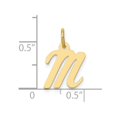 thumbnail image 3 of 10k Small Script Initial M Charm, 3 of 4
