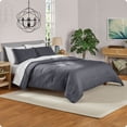 thumbnail image 5 of Mainstays 3-Piece Waffle Comforter Set with Matching Shams, Greystone, King, 5 of 11
