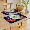 thumbnail image 5 of Fenyluxe Moon Theme 4pcs Linen Party Table Placemat Set for Birthday Parties, Christmas, Restaurants, Buffets & Home Decoration 18x12in, 5 of 8