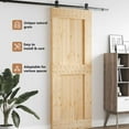 thumbnail image 6 of vidaXL NARVIK 33.5"x82.7" Solid Pine Wood Sliding Barn Door, Natural Brown, No Hardware Kits, 6 of 9