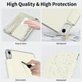 thumbnail image 5 of Kenke Magnetic Case for iPad (A16) 11th Gen 11 inch 2025/ iPad 10th Gen 10.9 inch 2022 with Detachable Pencil Holder, Auto Wake/Sleep, Foldable K Stand, Support Touch lD, Hard PC Back Cover, White, 5 of 9