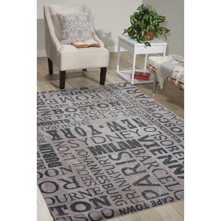 Waverly Sun & Shade "Pattern Destinations" Graphite Indoor Outdoor