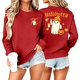 thumbnail image 2 of Jsaierl Womens Halloween Sweatshirts Plus Size Ghost Graphic Pullovers Soft Going Out Round Neck Long Sleeve Shirt Tops Halloween Party Supplies, Sizes S-2XL, 2 of 7