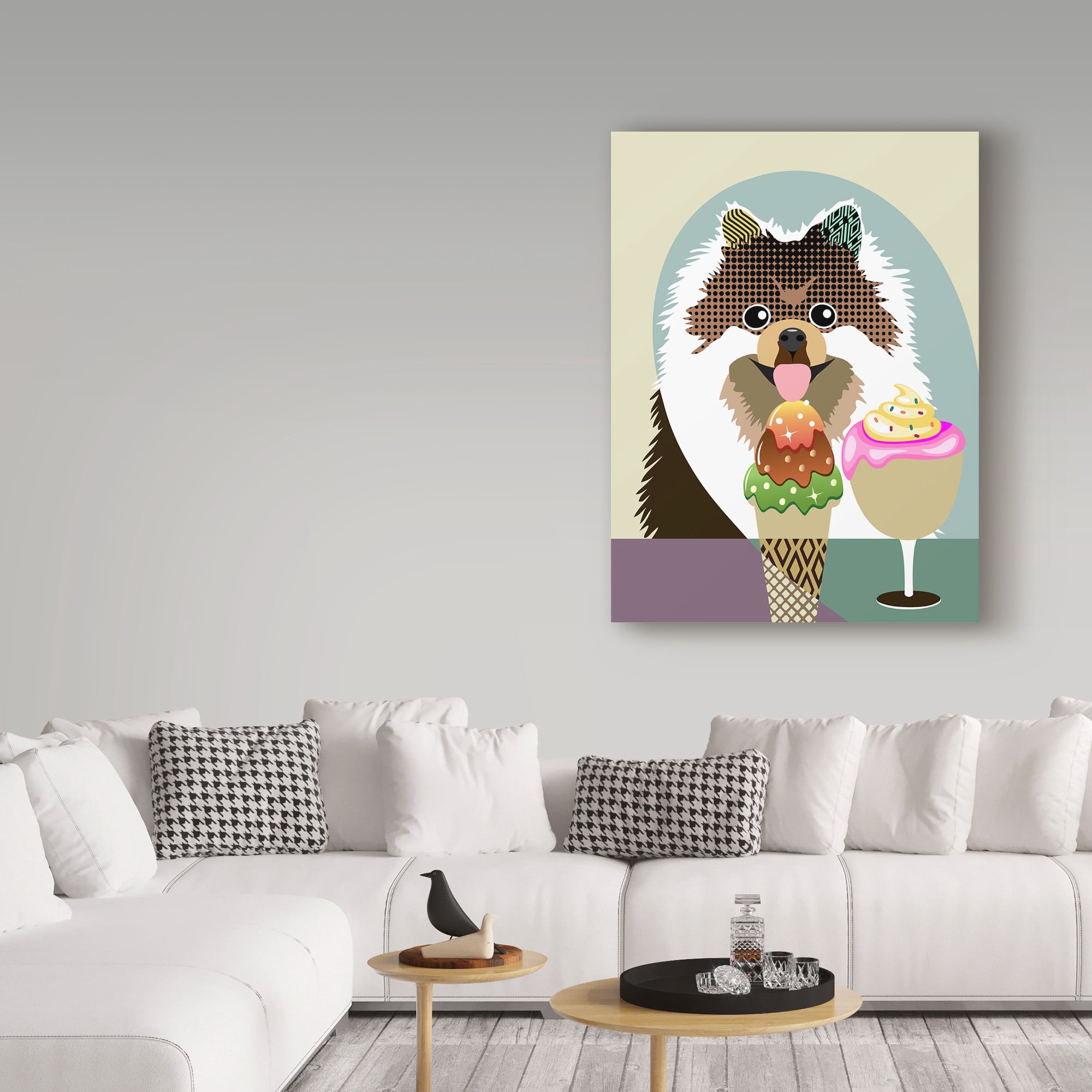 Trademark Fine Art 'Pomeranian' Canvas Art by Lanre Adefioye