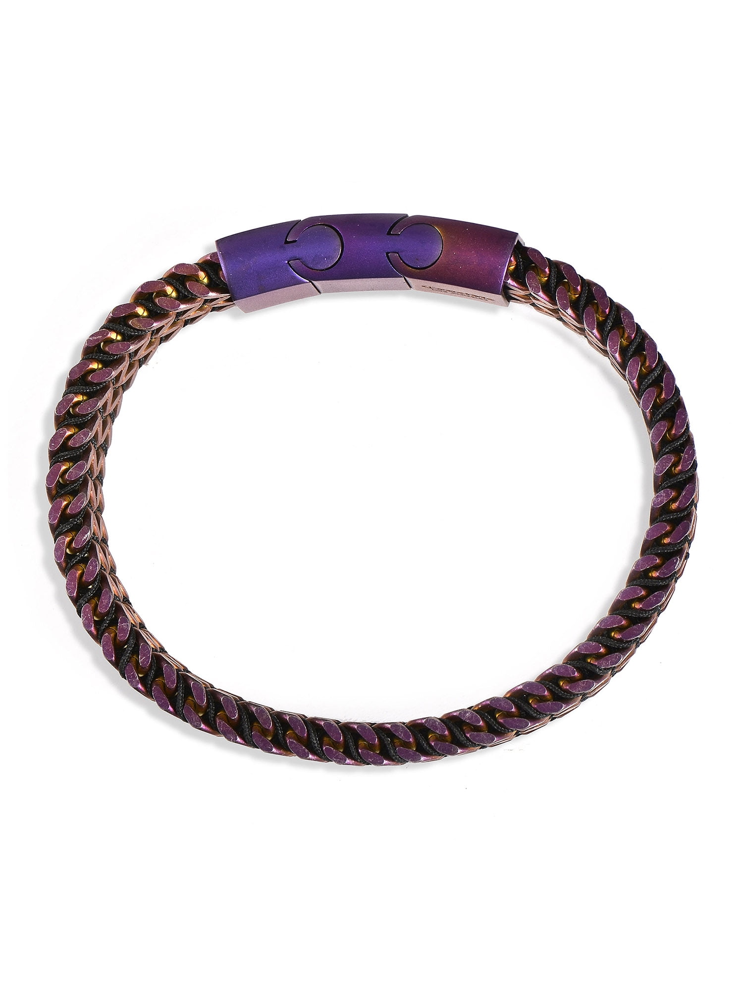 Gradient Matte Finish Chain Link Bracelet Featuring Fruit Ch (432429)