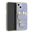 thumbnail image 1 of Bonita funda con soporte de espejo Hello Kitty para iPhone, carcasa trasera chapada 2020, 11, 12, 13, 14 Pro Max, Mini, XR, XS, X, 8, 7, 6, 6S Plus, SE, 1 of 4