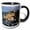Black/White, variant on 3drose, France, Rocamadour, Alzou River Sunrise - Eu09 Rer0076 - Ric Ergenbright, 11oz Two-tone Yellow Mug