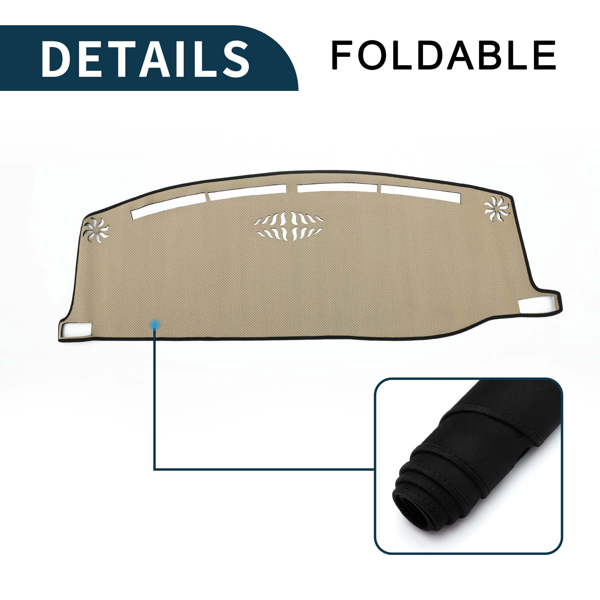 Unique Bargains Dash Cover for Jeep Compass 2022-2025 Non-Slip Dash Cover Mat
