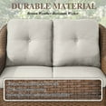 thumbnail image 6 of PARKWELL Outdoor Patio Loveseat Sofa,Weather Resistant Wicker Loveseat with Deep Seat Anti-Slip Cushion,Beige, 6 of 9