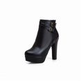 thumbnail image 1 of Botas cortas de moda para mujer, botines de mujer sexis con plataforma, tacones altos, botas negras, rojas, amarillas y blancas, zapatos de mujer de talla grande 48, 1 of 5