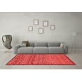 thumbnail image 3 of Ahgly Company Indoor Square Abstract Red Modern Area Rugs, 3' Square, 3 of 4