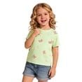 thumbnail image 4 of Chemises pour Filles Imprimées T-Shirts à Manches Courtes pour Filles Col Rond Tenue d'Été Mode pour Filles 10-11 Ans, 4 of 8