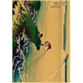 thumbnail image 3 of Póster de arte japonés vintage con vista nocturna del monte Kanagawa, la gran ola, la rana, el pájaro y la cascada, impresiones para decoración de la habitación del hogar, pintura de pared, 3 of 5