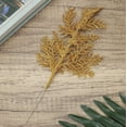 thumbnail image 5 of Gustave 10 Pcs Artificial Christmas Glitter Pine Leaves Picks Needles Simulated Tree Stems Branches for Xmas Tree Garland Wreath Wedding Holiday Decorations "Gold", 5 of 8