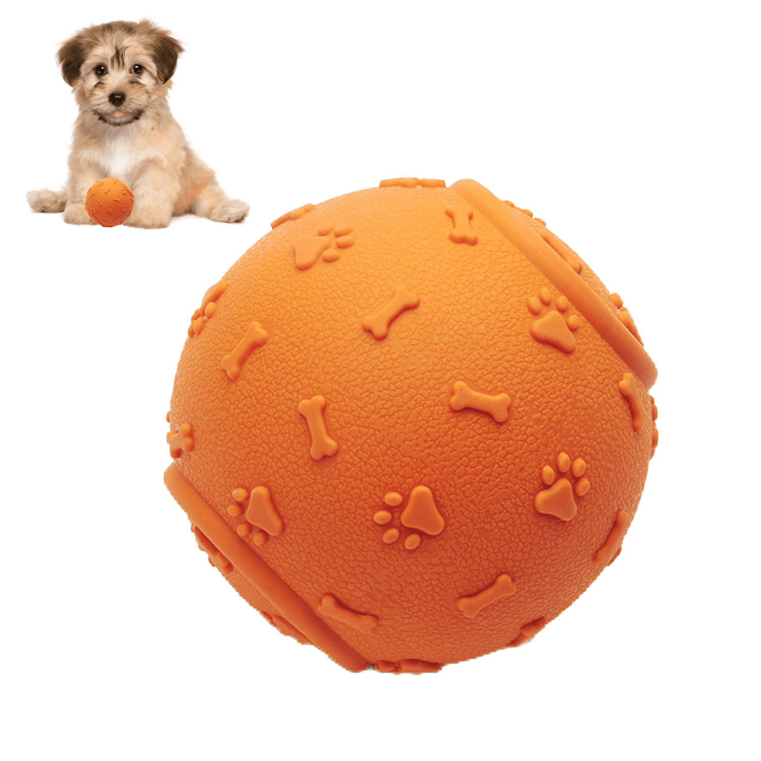 LECHONG Durable Dog Chew Toys Ball, Interactive Squeaky Dog Toys Ball