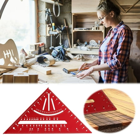 

iju7gthy 6 In 1 Carpenter Square 7 Inch Carpenter Tools Square Protractor Ruler Marking Gauge Saw Gauge Layout Scriber for Measuring