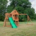 thumbnail image 4 of Backyard Discovery Hillcrest Cedar Wood Swing Set, Slide, Clubhouse, Sandbox, Picnic Table, 4 of 12