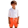 thumbnail image 5 of Ruyang Boys Quick Drying Shorts Cotton Casual Surfing Beach Shorts Summer Stretch Swim Shorts with Adjustable Drawstring, 5 of 5