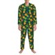 thumbnail image 3 of Fotbe Pineapples with Palm Leaves Pijama de Hombre con Estampado de Manga Larga, Conjunto de 2 Piezas, Ropa de Dormir Suave y Cómoda con Bolsillos-XX-Large, 3 of 7