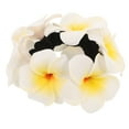 thumbnail image 1 of ColoMX Coleteros con flores de plumeria hawaianas, cintas florales para el pelo para mujeres, festivales, bodas y vacaciones en la playa., 1 of 7