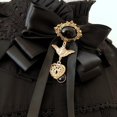 thumbnail image 4 of Ywmsfl Campus Bowtie with Dangling Ribbons and Decorative Angelic Charm Elegant Brooch Pin Adjustable Pre Tied Bowknot Necktie, 4 of 8
