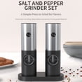 thumbnail image 2 of Gravity Electric Salt  Pepper Grinder  Large Capacity  Battry Power  Adjustable Coarseness  Dust Lid  LED Light, 2 of 11