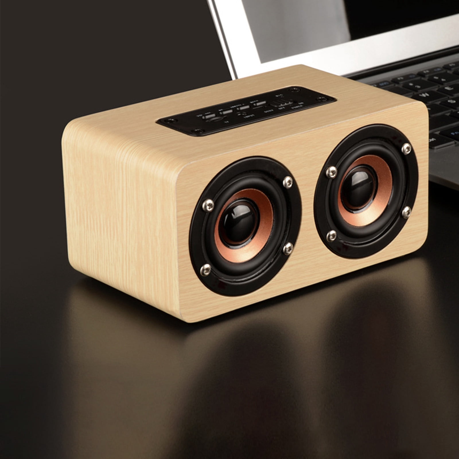 Blasgw K5 Wooden Computer, Sound Desk, Mini Gift, Small Speaker, Home Card, Wireless Bluetooth Speaker A