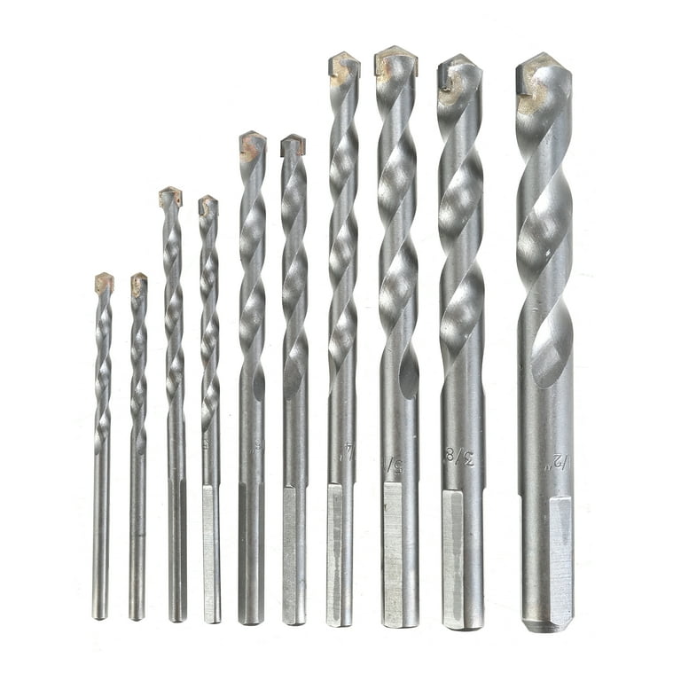 Hyper Tough 10 Piece Masonry Drill Bit Set with Triangle Shank Walmart