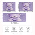 thumbnail image 4 of Haosy Satin Pillowcase for Hair and Skin Standard Cooling Silk Pillow Case with Envelope Closure Purple Bear with Star Heart 20"x40", 4 of 9