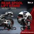 thumbnail image 4 of Venom Motorcycle Stand Front and Rear Lift Stand Combo, Universal Swingarm Spool Lift Sport Bike Stand Fork Paddock Stand Lift, Motorcycle Jack Stands, Compatible with Yamaha Honda Suzuki BMW Ducati, 4 of 9