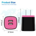 thumbnail image 4 of USB Wall Charger Block,ABCPOW 3Pack 2.1A Dual USB Charger Block with 3PCS Android Type C Charger Cable 6ft Phone Charging Cord USB C Charging Cables USB Brick Wall Charger Adapter Fast Charging Block, 4 of 9