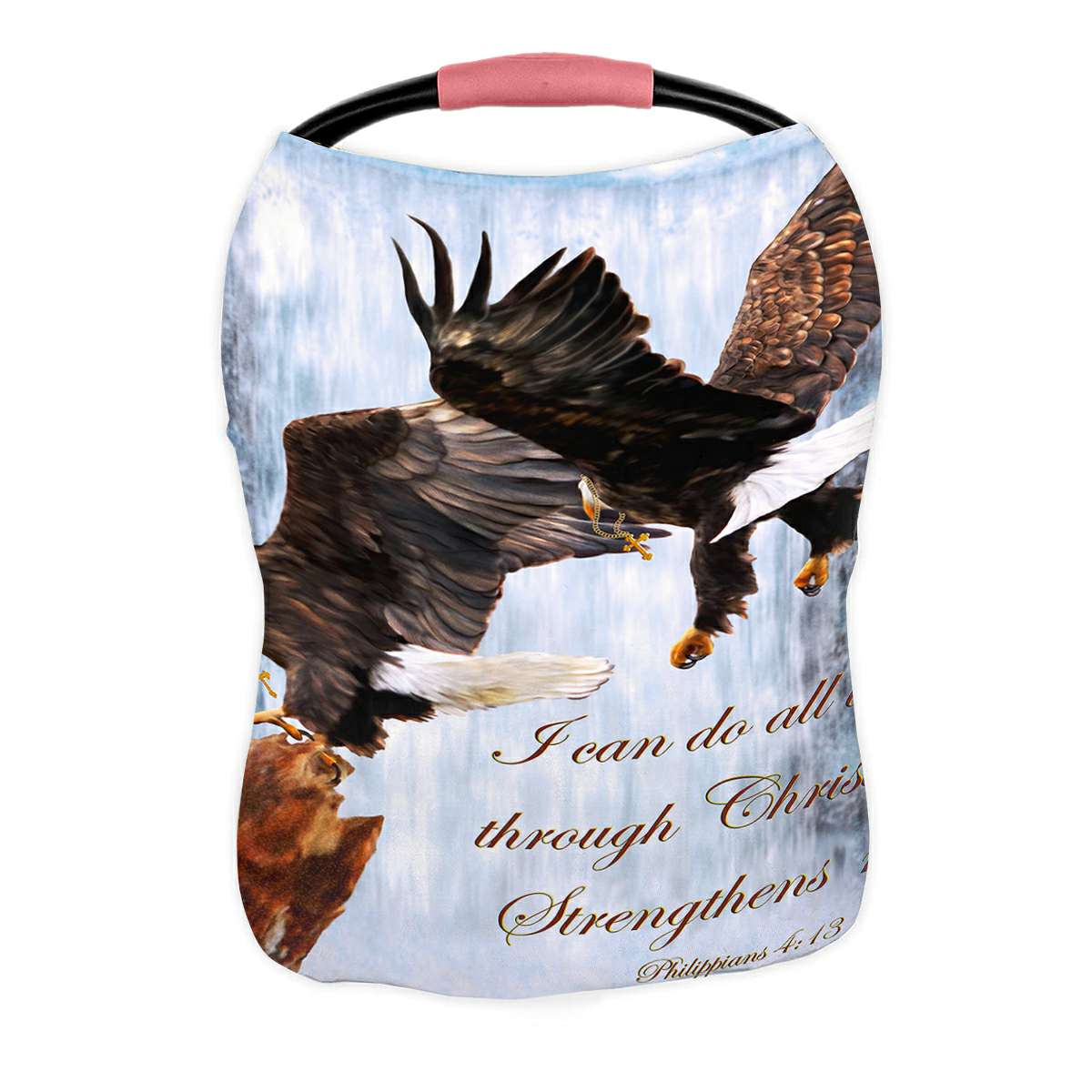 ECZJNT Eagles with Bible Verse Painting Nursing Cover Baby Breastfeeding Infant Feeding Cover Baby Car Seat Cover