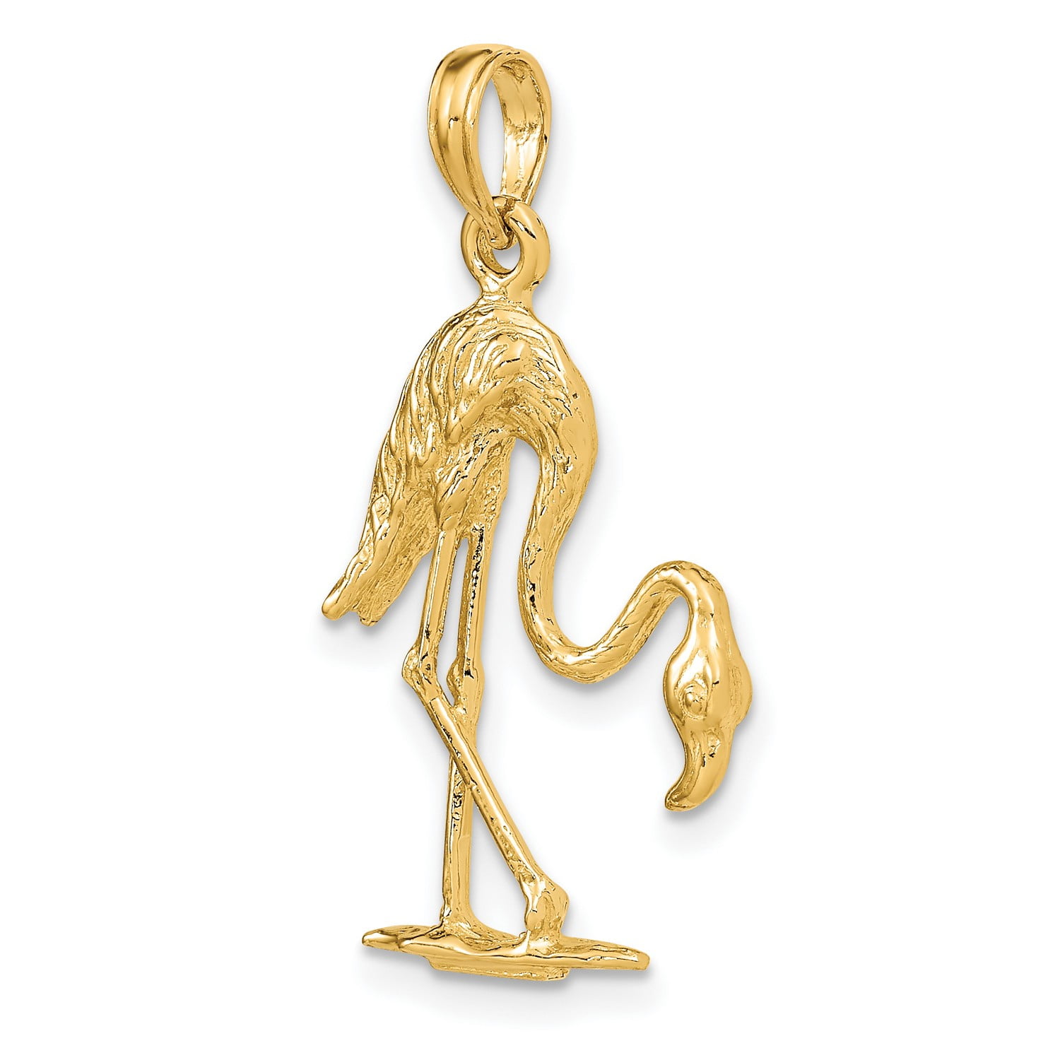 GENUINE SOLID 9ct Yellow Gold 3D STORK and BABY NEWBORN BABY CHARM/PENDANT 