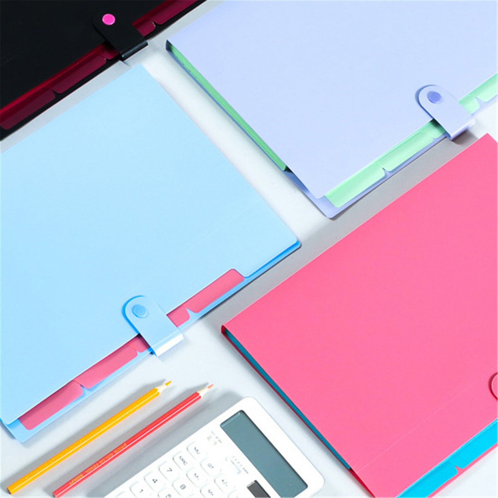 Accordion File Organizer, Letter Size, 5 Pocket Expanding File Folder, Cute File Folder with Snap fastener, Portable File Organizer for School Office Supplies, Folders for Documents, 1 Pcs
