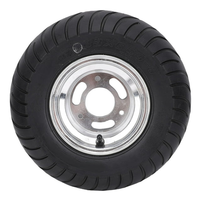 13x6.50-6 Tubeless Tires, Explosion Proof Robust Ply Structure Go Kart Tires Shoulder Traction Function with Rim for Rider Mower