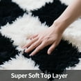 thumbnail image 4 of Large Rugs, 8'×10' Soft Fluffy Shag Indoor Floor Carpet for Living Room Bedroom Dining Room Office Home Decor,Black and White, 4 of 7