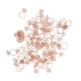 thumbnail image 3 of 80 clips de papel con forma de anillo, multifunción, resistentes al óxido, con caja transparente, para oficina, escuela, oro rosa, 3 of 5