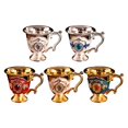 thumbnail image 4 of Glass Food Storage Containers, Tyeign Antique Wine Cup - Retro Metal Handle Design, European Style Gift, Home Decoration Tea Cup, Vintage Craftsmanship Water Cup Glass Straws Tumbler Cups, 4 of 9