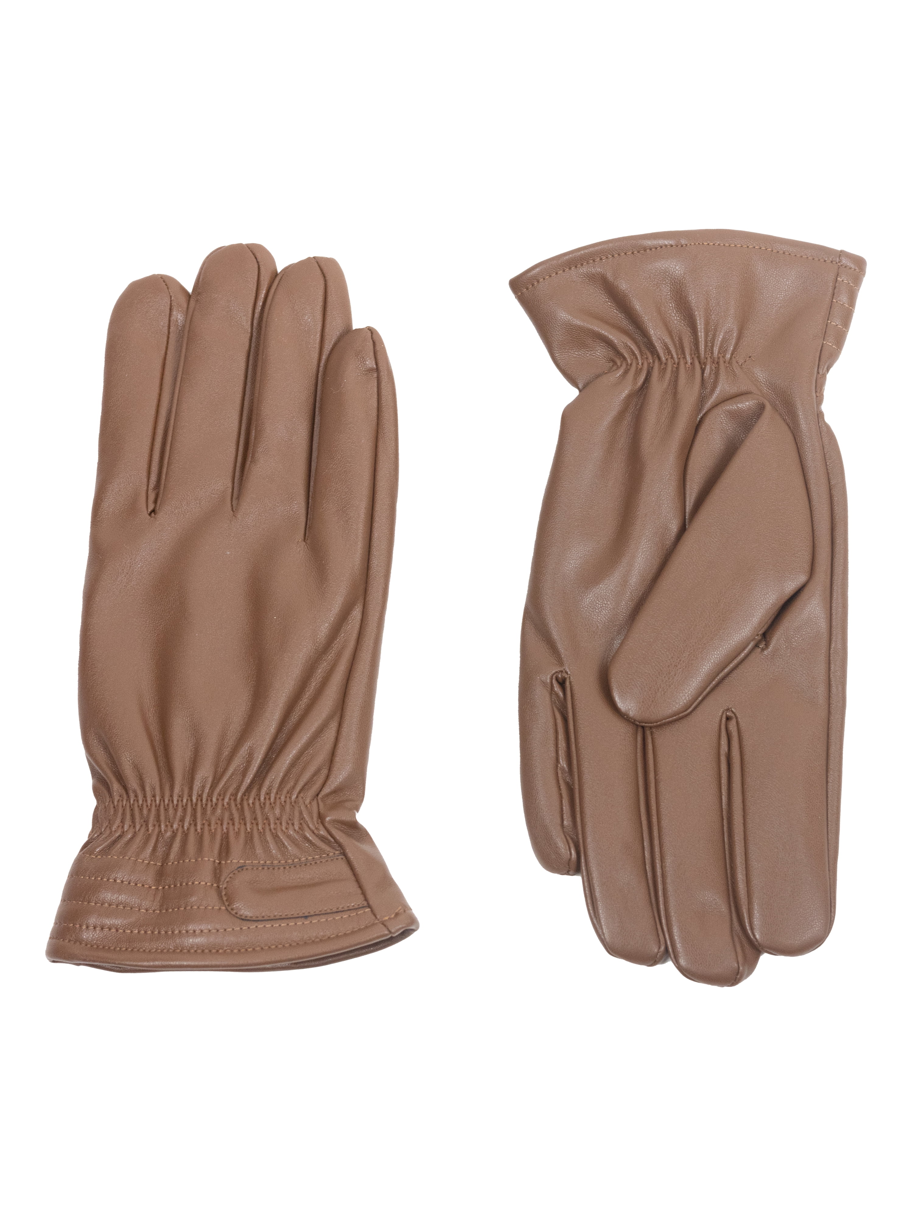 George Men's Faux Leather Glove, Brown