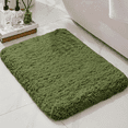thumbnail image 6 of Furkithn Green Bathroom Rugs Mat, Soft Absorbent Microfiber Bath Rugs, Non Slip, Machine Washable Bath Mats for Bathroom Floor, Tub and Shower, Home Decor Accessories, 16" × 24", 6 of 7