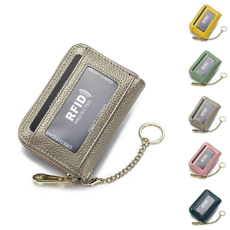 Wristlet Credit Card Holder ID Case Keychain for Car Keys with